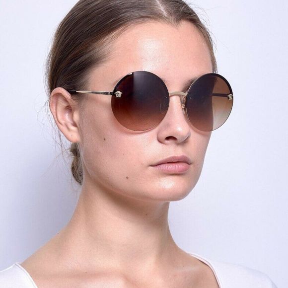 New! Versace Round Brown 59mm Sunglasses main image 5